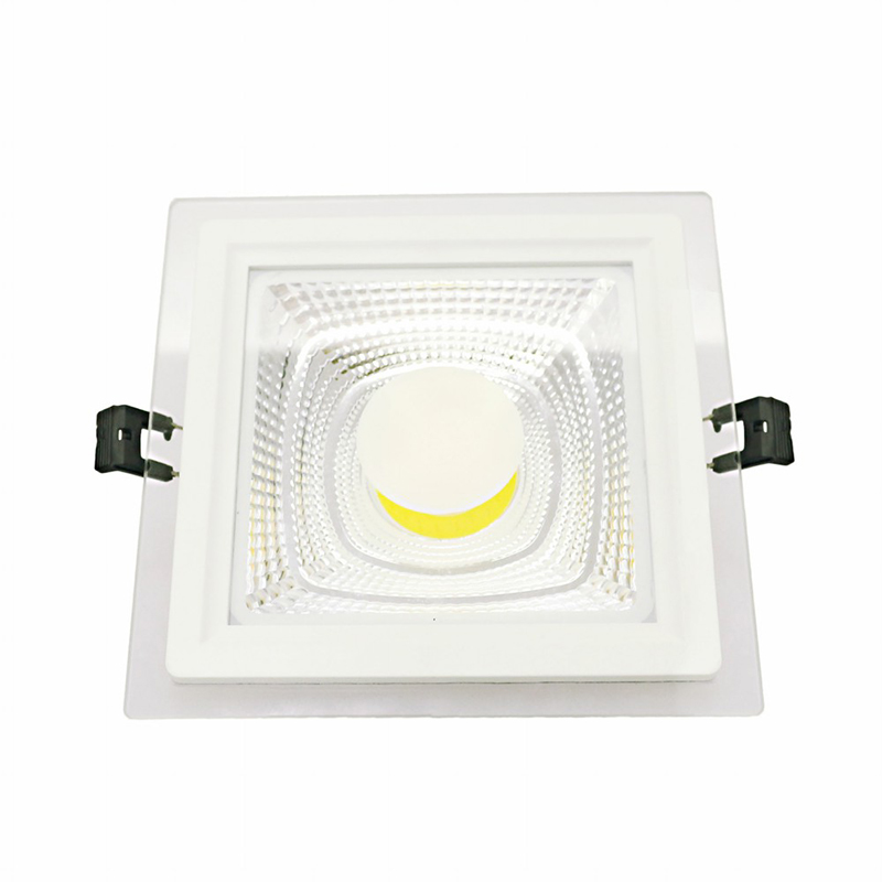 3 colcr temp round and square glass down light recessed spot light